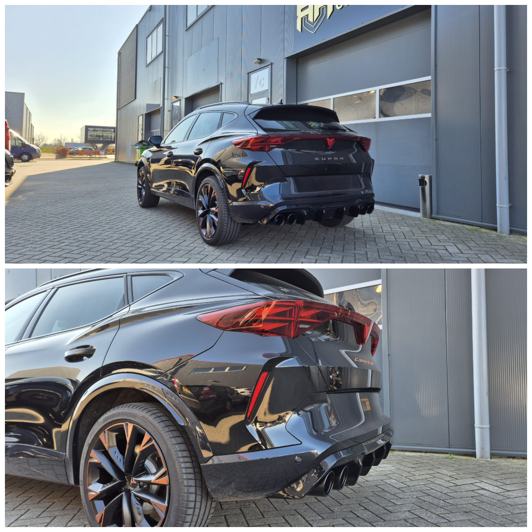 Cupra Formentor voorzien van Maxton Design diffuser+eindtips