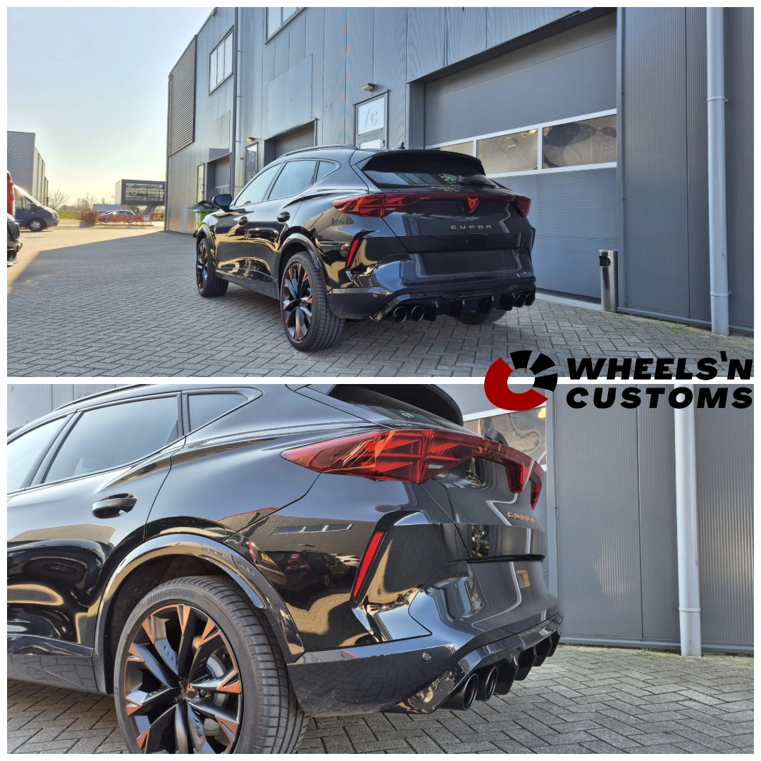 Cupra Formentor voorzien van Maxton Design diffuser+eindtips