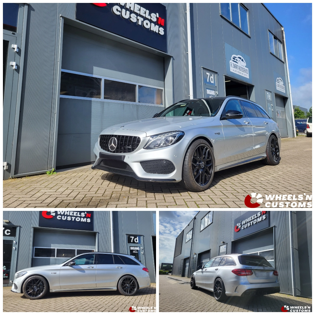 Mercedes C43 AMG W205-19 inch JF Luxury - MB Design M933 Matt Black Machined Lip