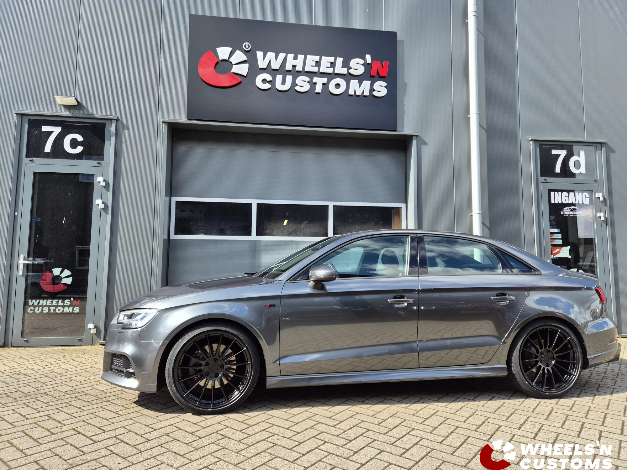 Audi A3 2020 19inch JR SL05  ET20-45 Custom PCD Flat Black 5x112