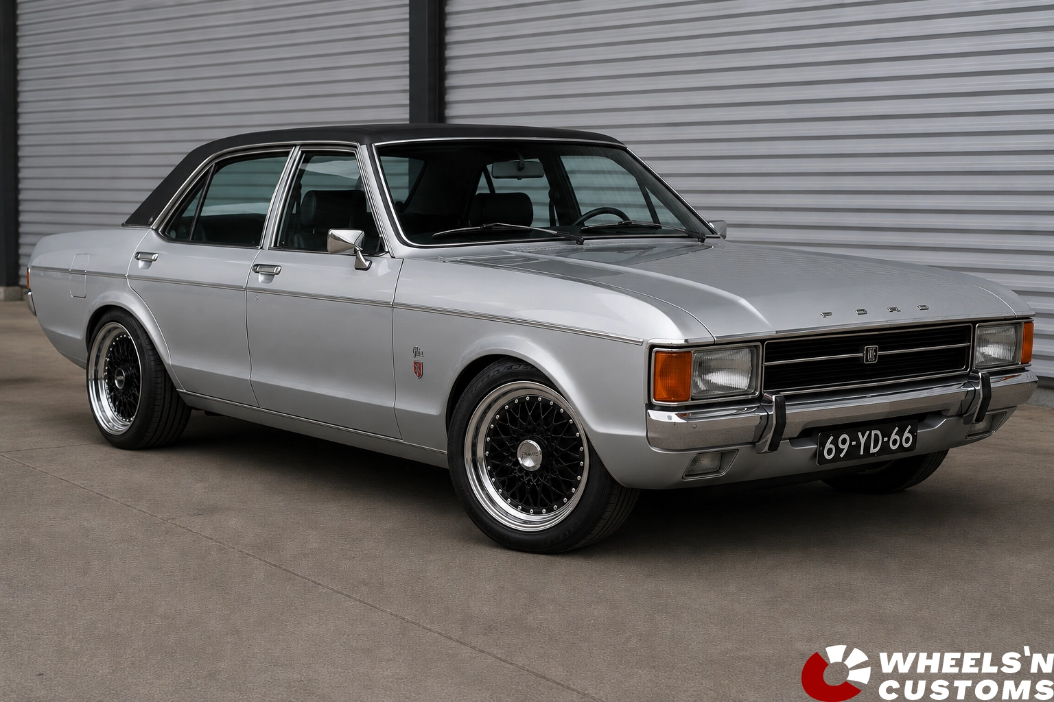 Ford Granada 1976 15inch  5x112 LENSO BSX  Gloss Black  Polished