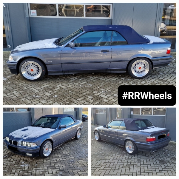 BMW E36 Cabrio - 17 inch Japan Racing JR9 - 8.5J ET35 + 8.5J ET30.