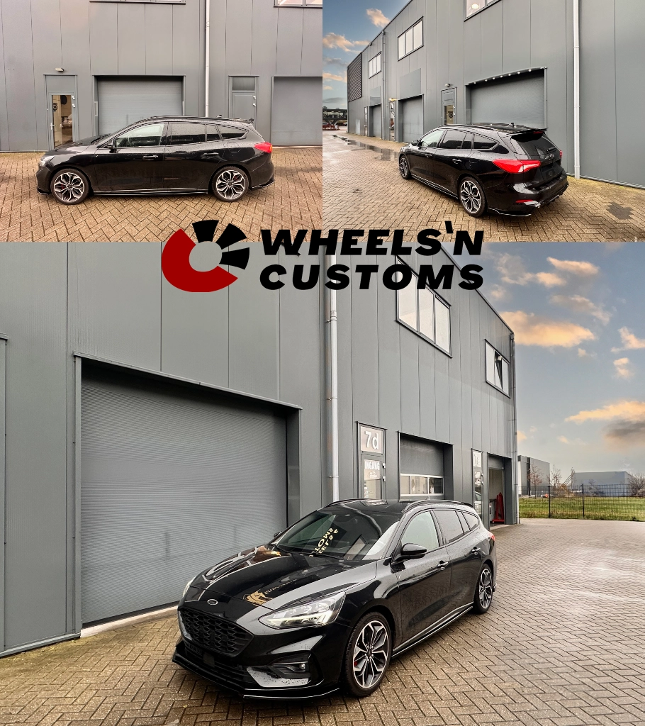 Wij hebben deze Ford Focus uitgerust met producten van Ingo Noak Tuning & Maxton Design Bumper Lip Gloss Black Ford Focus ST-Line , Typ: DEH Vanaf Bj.: 2018- Side Skirts Diffusers V.2 Ford Focus ST / 
