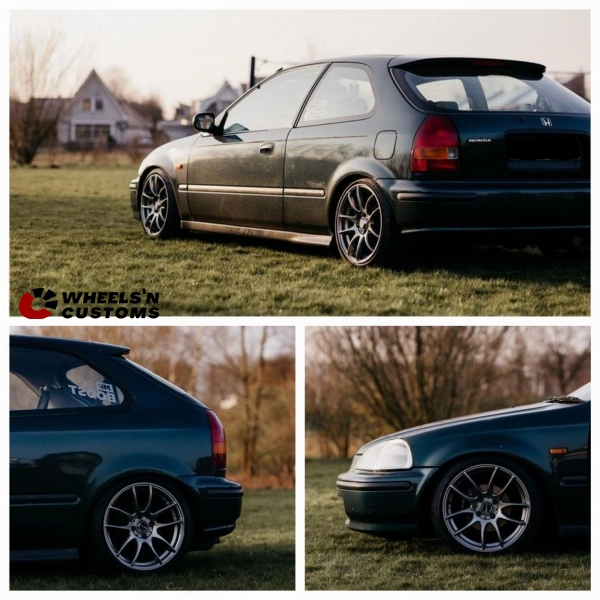 Honda Civic EK Hatchback - JF Luxury X12 Gun Metal - 7J ET35