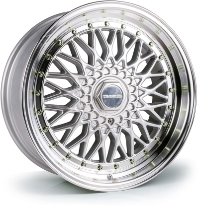 Dare 16x8 DRRS 4x100/108 et25 CB73.1 Silver Polished / Chrome Rivets